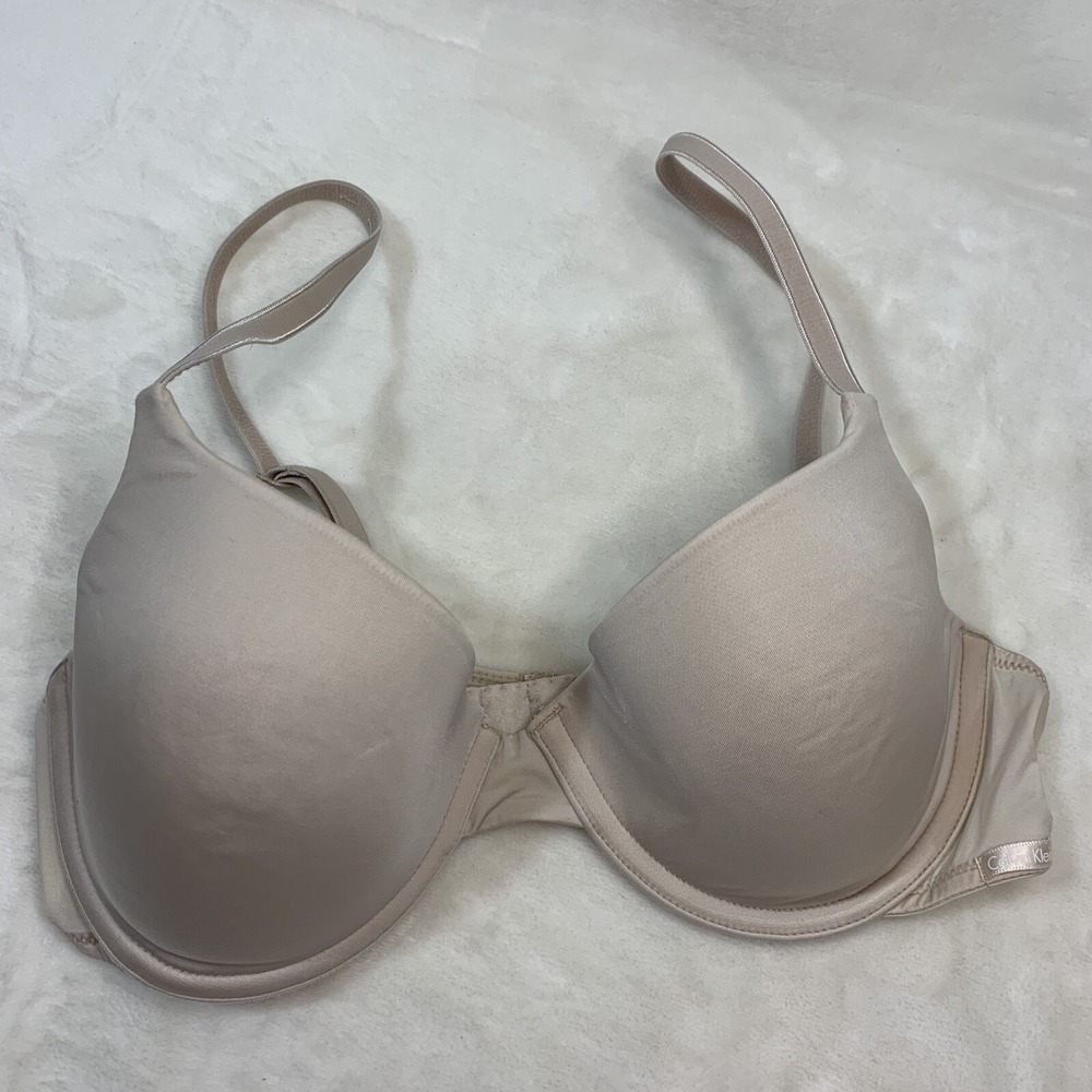 Calvin Klein Women's Size 34B Tan Nude Lightly Lined Underwire T-Shirt Bra f3167